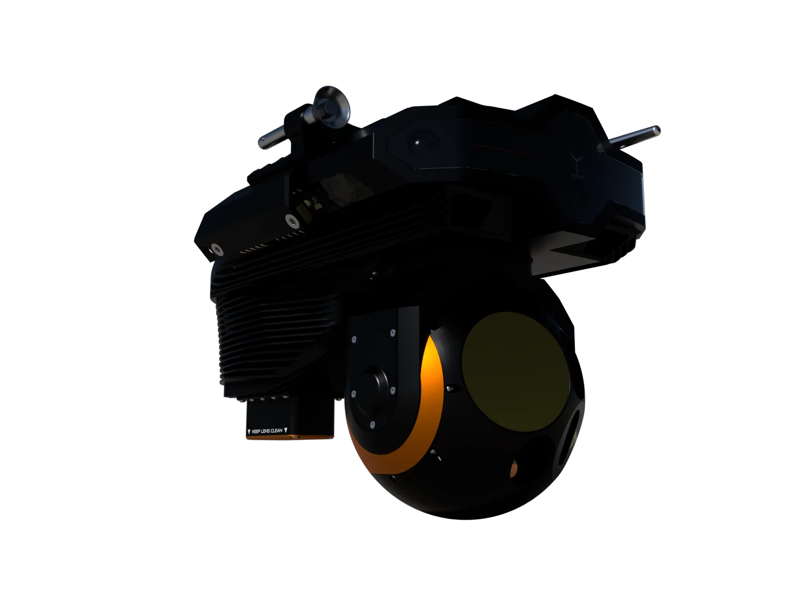 A rendering of the VoxVision airborne camera and computing system.